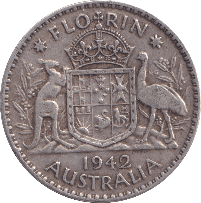 1942 SILVER FLORIN AUSTRALIA - SILVER WORLD COINS - Cambridgeshire Coins