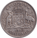1942 SILVER FLORIN AUSTRALIA - SILVER WORLD COINS - Cambridgeshire Coins