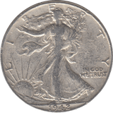 1942 SILVER HALF DOLLAR USA A - WORLD SILVER COINS - Cambridgeshire Coins