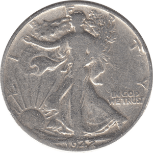 1942 SILVER HALF DOLLAR USA C - WORLD SILVER COINS - Cambridgeshire Coins