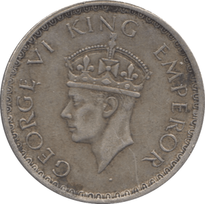 1942 SILVER HALF RUPEE INDIA - SILVER WORLD COINS - Cambridgeshire Coins