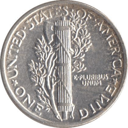 1942 SILVER ONE DIME USA - SILVER WORLD COINS - Cambridgeshire Coins
