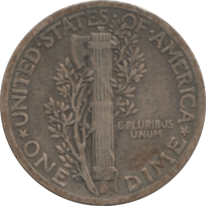 1942 SILVER ONE DIME USA - WORLD SILVER COINS - Cambridgeshire Coins