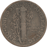 1942 SILVER ONE DIME USA - WORLD SILVER COINS - Cambridgeshire Coins