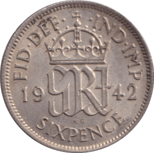 1942 SIXPENCE ( AUNC ) - Sixpence - Cambridgeshire Coins