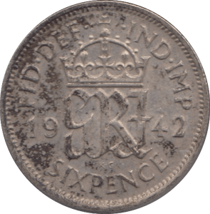 1942 SIXPENCE ( EF ) 6 - Sixpence - Cambridgeshire Coins