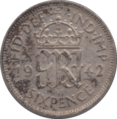 1942 SIXPENCE ( EF ) 6 - Sixpence - Cambridgeshire Coins