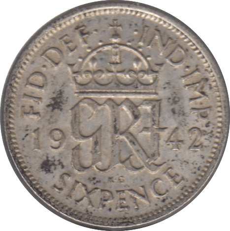 1942 SIXPENCE ( EF ) 7 - Sixpence - Cambridgeshire Coins