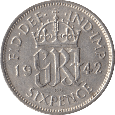 1942 SIXPENCE ( UNC ) - Sixpence - Cambridgeshire Coins