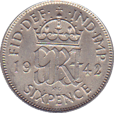 1942 SIXPENCE ( UNC ) - Sixpence - Cambridgeshire Coins