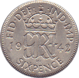 1942 SIXPENCE ( UNC ) - Sixpence - Cambridgeshire Coins