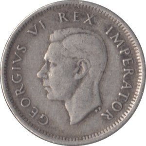 1942 SOUTH AFRICA SILVER SIXPENCE - SILVER WORLD COINS - Cambridgeshire Coins