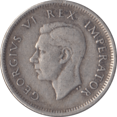 1942 SOUTH AFRICA SILVER SIXPENCE - SILVER WORLD COINS - Cambridgeshire Coins