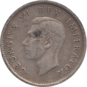 1942 SOUTH AFRICA SILVER SIXPENCE - SILVER WORLD COINS - Cambridgeshire Coins