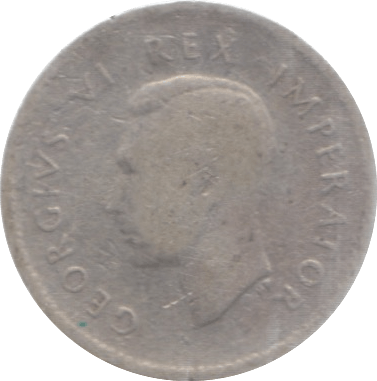 1942 SOUTH AFRICA SILVER THREEPENCE - SILVER WORLD COINS - Cambridgeshire Coins