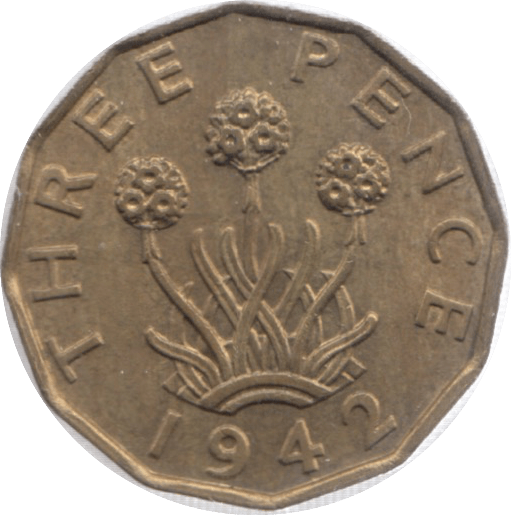 1942 THREEPENCE ( BU ) 23 - Threepence - Cambridgeshire Coins
