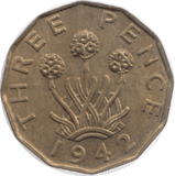 1942 THREEPENCE ( BU ) 23 - Threepence - Cambridgeshire Coins