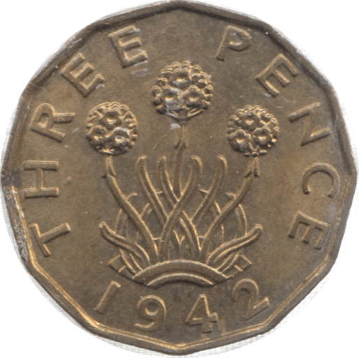 1942 THREEPENCE ( UNC ) 26 - Threepence - Cambridgeshire Coins