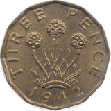 1942 THREEPENCE ( UNC ) 26 - Threepence - Cambridgeshire Coins