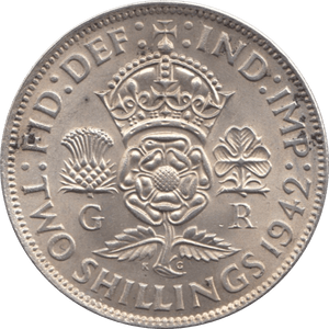 1942 TWO SHILLINGS ( AUNC ) 2 - Two SHILLINGS - Cambridgeshire Coins