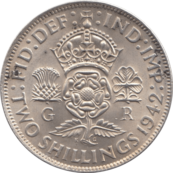 1942 TWO SHILLINGS ( AUNC ) 2 - Two SHILLINGS - Cambridgeshire Coins