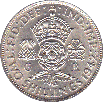 1942 TWO SHILLINGS ( BU ) - Two SHILLINGS - Cambridgeshire Coins