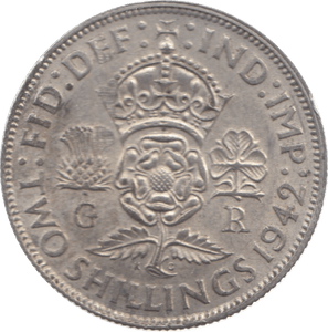 1942 TWO SHILLINGS ( EF ) 11 - TWO SHILLING - Cambridgeshire Coins