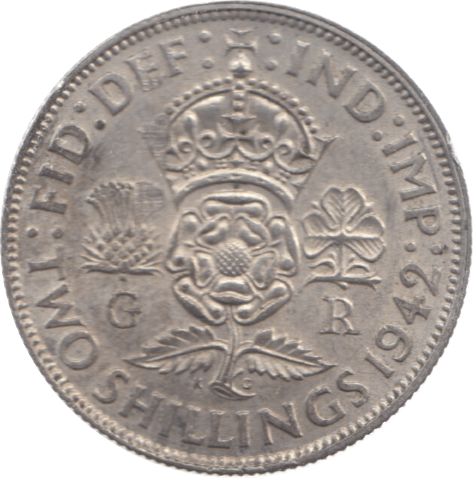 1942 TWO SHILLINGS ( EF ) 11 - TWO SHILLING - Cambridgeshire Coins
