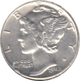 1942 USA SILVER 1 DIME - SILVER WORLD COINS - Cambridgeshire Coins