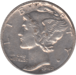 1942 USA SILVER DIME 10 CENTS - SILVER WORLD COINS - Cambridgeshire Coins