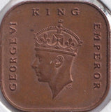 1943 1 CENT MALAYA - WORLD COINS - Cambridgeshire Coins