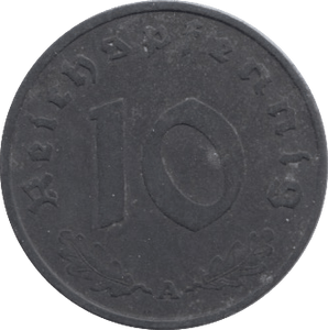 1943 10 REICHSPFENNIG GERMANY - WORLD COINS - Cambridgeshire Coins