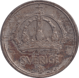 1943 25 ORE SWEDEN - WORLD COINS - Cambridgeshire Coins
