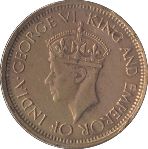 1943 50 CENTS CEYLON - WORLD COINS - Cambridgeshire Coins