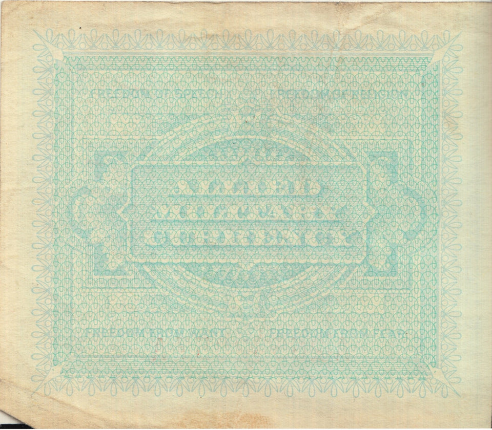 1943 BANK OF ITALY ONE LIRE BANKNOTE REF 1264 - World Banknotes - Cambridgeshire Coins