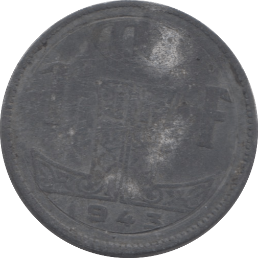 1943 BELGIUM ONE FRANC - WORLD COINS - Cambridgeshire Coins