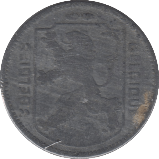 1943 BELGIUM ONE FRANC - WORLD COINS - Cambridgeshire Coins