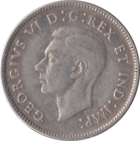 1943 CANADA SILVER 25 CENTS - SILVER WORLD COINS - Cambridgeshire Coins