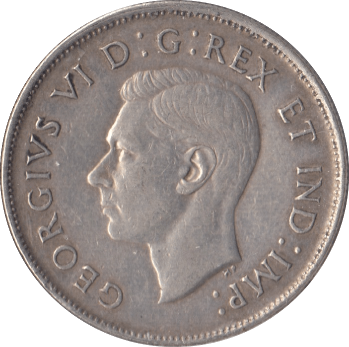 1943 CANADA SILVER 50 CENTS - SILVER WORLD COINS - Cambridgeshire Coins