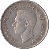 1943 CANADA SILVER 50 CENTS - SILVER WORLD COINS - Cambridgeshire Coins