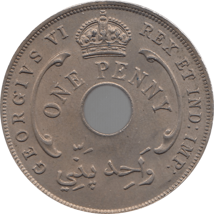 1943 COPPER/NICKLE PENNY BRITISH WEST AFRICA REF H156 - WORLD COINS - Cambridgeshire Coins