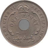 1943 COPPER/NICKLE PENNY BRITISH WEST AFRICA REF H156 - WORLD COINS - Cambridgeshire Coins