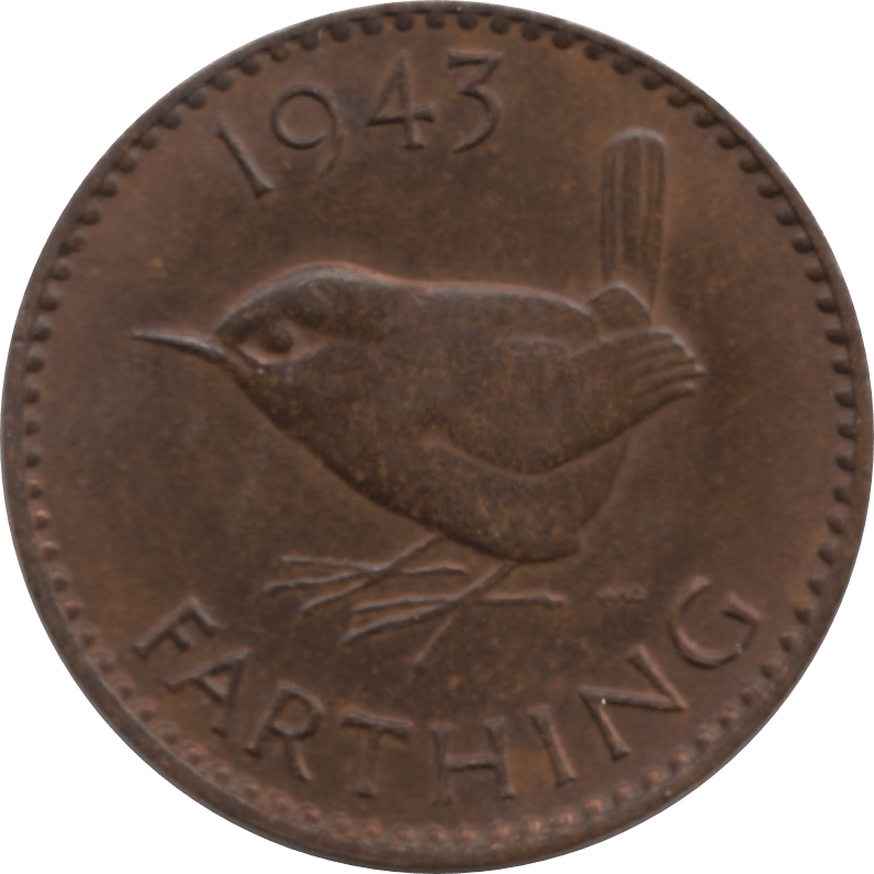 1943 FARTHING 2 ( BU ) 15 - Farthing - Cambridgeshire Coins