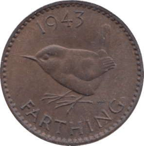 1943 FARTHING ( UNC ) - Farthing - Cambridgeshire Coins