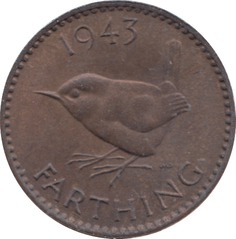 1943 FARTHING ( UNC ) - Farthing - Cambridgeshire Coins