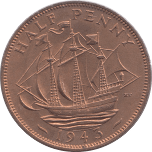 1943 HALFPENNY ( BU ) - Halfpenny - Cambridgeshire Coins