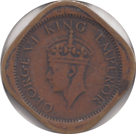 1943 INDIA HALF ANNA - WORLD COINS - Cambridgeshire Coins