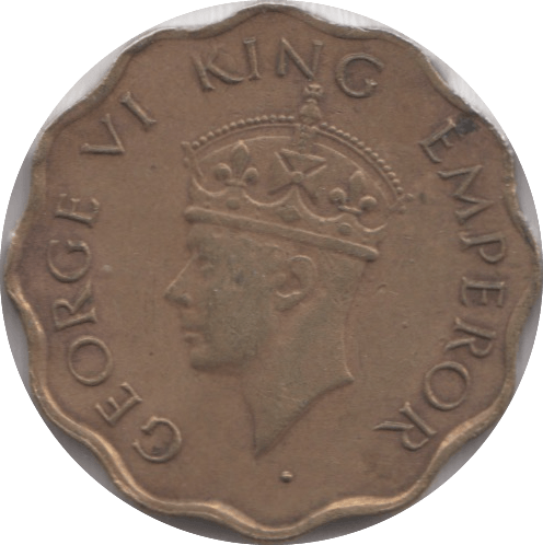 1943 INDIA ONE ANNA - WORLD COINS - Cambridgeshire Coins