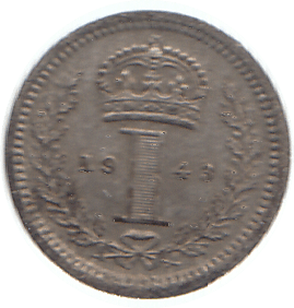 1943 MAUNDY ONE PENNY ( UNC ) - Maundy Coins - Cambridgeshire Coins