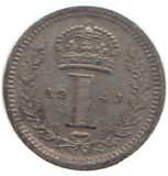 1943 MAUNDY ONE PENNY ( UNC ) - Maundy Coins - Cambridgeshire Coins